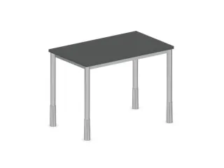 In hoogte verstelbaar bureau,HxBxD 720-840x1000x600mm,MS-donkergrijs - 2