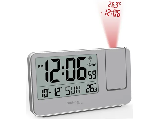 Projectiewekker Technoline WT 534 143x84x39mm zilver