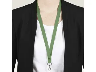 Lanyard Avery rPET groen 440x15mm met karabijnhaak 10 stuks - 5