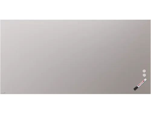 Mat Glasbord 100x200cm Warm Grey rechte hoeken