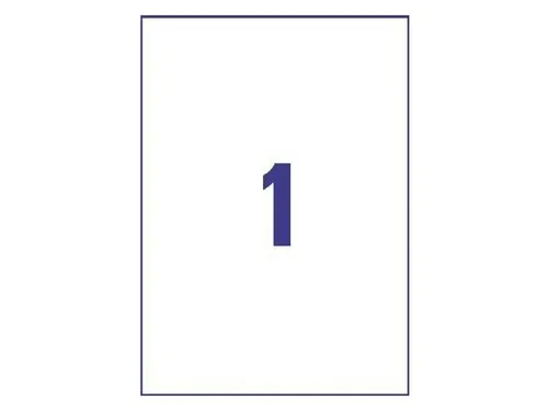 Etiket Avery B4775-50 210x297mm polyethyleen wit 50 stuks