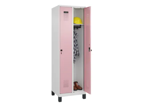 locker,HxBxD 1950x600x500mm,2vak,vak B 300mm,draaigrendel,voeten