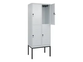 dubbeldekse locker,HxBxD 2120x800x500mm,2x2vak.,vak B 400mm - 2
