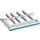 Indelingsmateriaal V. Front H 100mm 4gesleufde Lengte/5dwarsverdelers