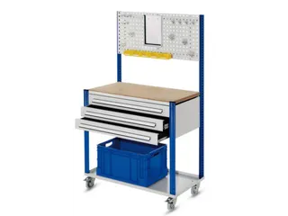 Verrijdbaar Werkstation 1730x1000x500mm Met Geperforeerde Plaat - 1