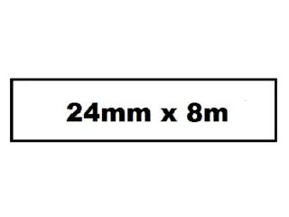 Labeltape Quantore TZE-251 24mm x 8m zwart op wit - 1