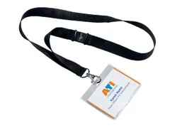 Badge Durable 8600 + Textielband 60x90mm Zwart
