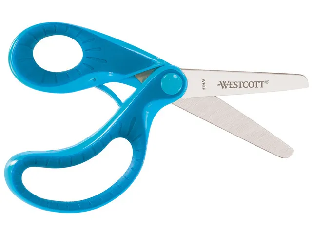 Schaar Westcott ergo junior soft grip blauw