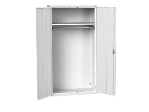 Lockerkast 2000x1050x550mm 1 vak, dubbele vleugeldeur, RAL7035