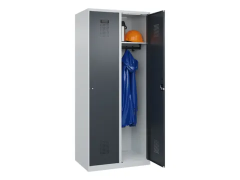 locker,HxBxD 1850x800x500mm,2vak,vak B 400mm,cil.-slot,staand op vloer