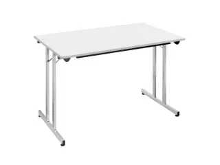 Klaptafel Vrijstaand 120x60 Cm Onderstel Aluminium Blad Lichtgrijs - 1