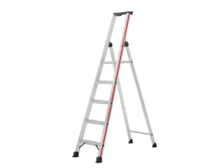trapladder,eenzijdig,7treden,stand H 1,58m,balk L 2,38m,aluminium - 1