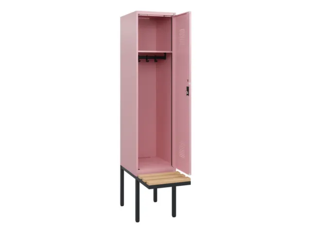 locker met bank,HxBxD 1950x400x815mm,1vak,vak B 400mm,cilinderslot