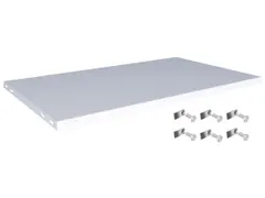 legbord,v. magazijnstelling,BxD 1300x800mm,vakl. 125kg,staal,RAL7035