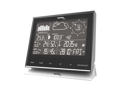 Weerstation Technoline WS 1700 138x153x53mm alu/zwart met 3 buitensens