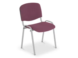 Bezoekersstoel,4Voeten Ovale Buis Aluminium-Zilver - 2