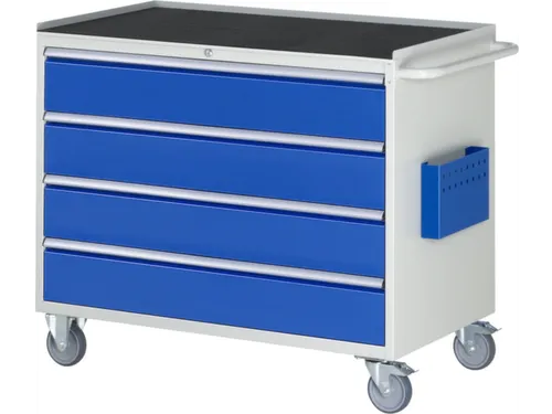 gereedschapswagen 975x1145x650mm metaalblad 450kg 4 laden RAL5010