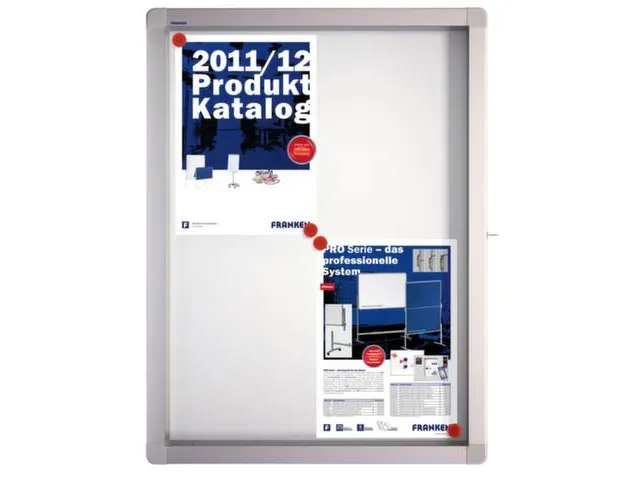 Infovitrine 4xa4 Whiteboard Voor Binnen Aluminium Frame