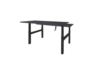 Dextro Slinger Duo zit/sta Bureau 160x80 houtprint schaduw 25mm zwart - 1