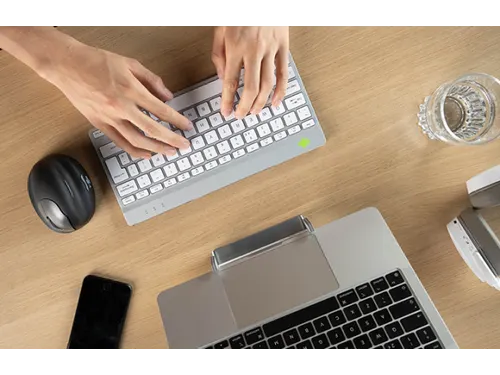 Ergonomisch toetsenbord R-Go Compact Break AZERTY (FR) Wit bedraad