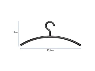 9451590 Kledinghanger MAULlena kunststof 5 stuks 45.5x1.6x19cm zwart - 2