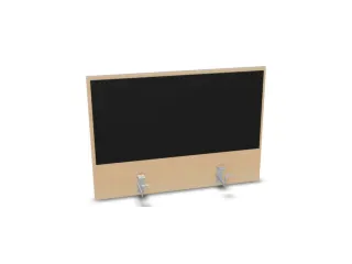 opzetpaneel,v. bureau,aanbouw achter,B 800mm,NE-esdoorn,BN8033-zwart - 1