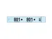 Garderobeblok 50 tickets 20x3 blauw