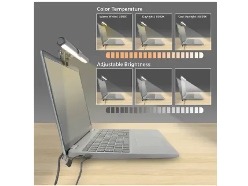 Laptop lamp ACT Clip-on led dimbaar USB
