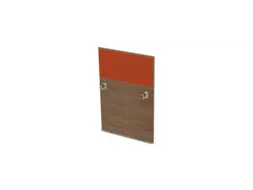 baliepaneel,v. bureau,aanbouw rechts,B 800mm,NT-cherry,BN3012-oranje