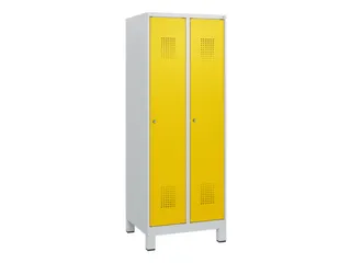 schoollocker,HxBxD 1630x600x500mm,2vak,vak B 300mm,cil.-slot,voeten - 2