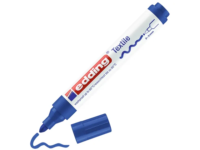 Marqueur Textile edding 4500 Pointe ogive 2-3mm bleu