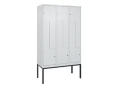 Z-garderobekast,HxBxD 2120x1200x500mm,vak B 200/400mm,cil.-slot