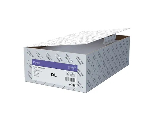 Envelop DL 110x220mm Strip Opale Velijn reference 130µm hoogwit