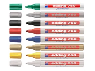 Viltstift edding 750 lakmarker wit 2-4mm blister - 3