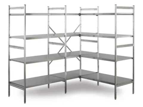 Rvs Inhaakstelling Aanbouwveld 1800x1475x600mm 4roosterlegborden