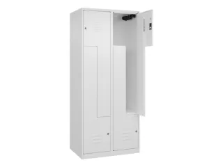 Z-garderobekast,HxBxD 1850x800x500mm,vak B 200/400mm,cil.-slot - 2