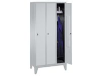Garderobekast Glad 1850x900x500mm 3 Vakken Klinksluiting Poten Ral7035