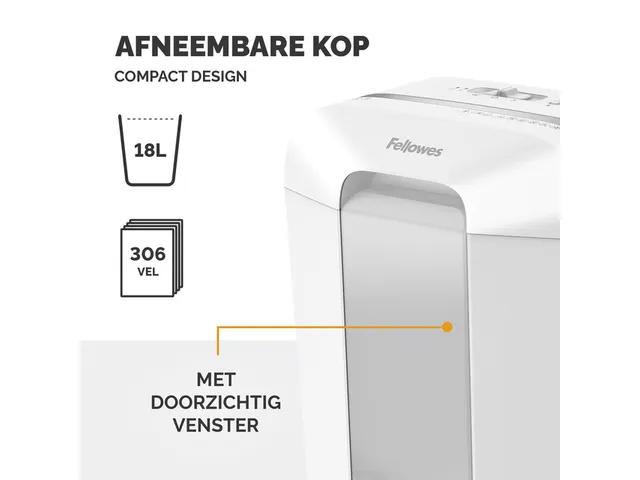 Destructeur Fellowes Powershred LX70 particules 4x40mm blanc