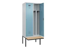 locker met bank,voor scheiding van kleding,HxBxD 2120x800x815mm,2vak