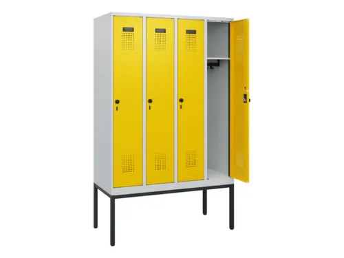 schoollocker,HxBxD 1950x1200x500mm,4vak,vak B 300mm,draaigrendel