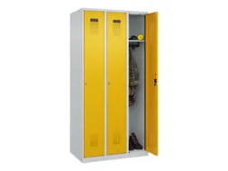 locker,HxBxD 1850x900x500mm,3vak,vak B 300mm,cil.-slot,staand op vloer