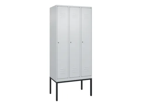 locker,HxBxD 2120x900x500mm,3vak,vak B 300mm,cil.-slot,voetonderstel