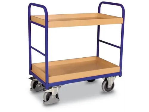 Etagewagen 250kg 1000x600mm H 950mm 2 Etages Hout Ral5010