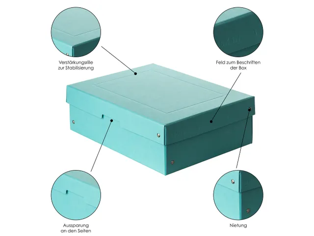 PureBox Pastell A4 bleu 100mm