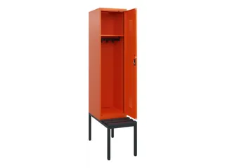 locker met bank,HxBxD 1950x400x815mm,1vak,vak B 400mm,cilinderslot - 1