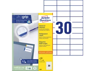 Etiket Avery Zweckform 3489 70x29.7mm wit 3000stuks - 5