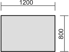 In hoogte verstelbaar bureau,HxBxD 680-820x1200x800mm,blad grafiet