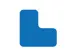 plaksymbool,L-vorm,markering HxB 100x100mm,polycarbonaat,blauw