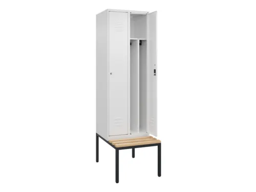 locker voor scheiding van kleding,HxBxD 2120x600x815mm,2vak