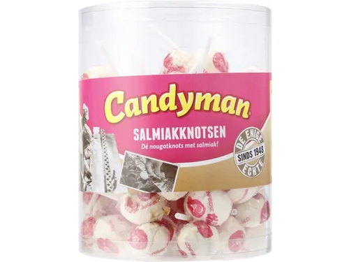 Lolly Candyman Salmiakknotsen 60 stuks